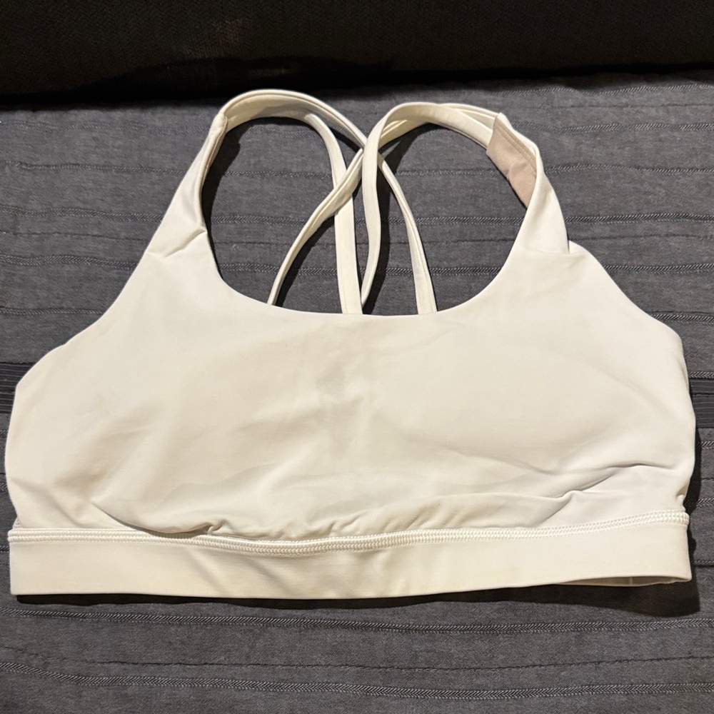 lululemon athletica Cream Strappy Sports Bra